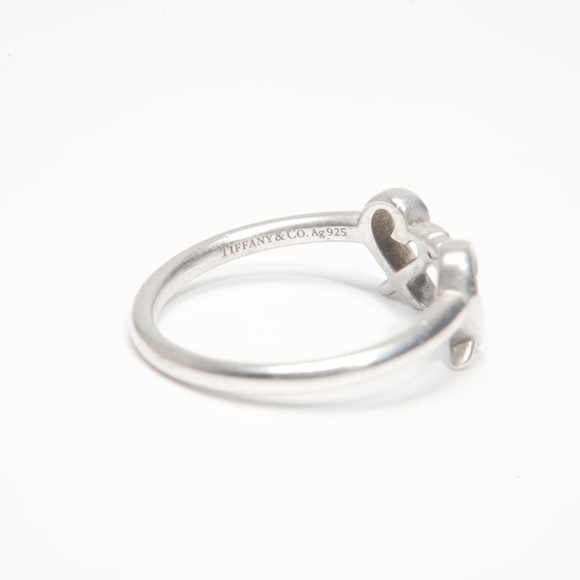 Tiffany & Co. 925 Double Loving Heart Ring, size 50, Silver, WS23995 - Picture 8 of 8